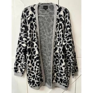 Lumiere Leopard Cardigan Sweater L